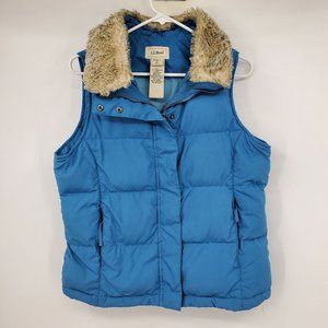 L.L. Bean Goose Down Women's Blue Winter Puffer V… - image 1